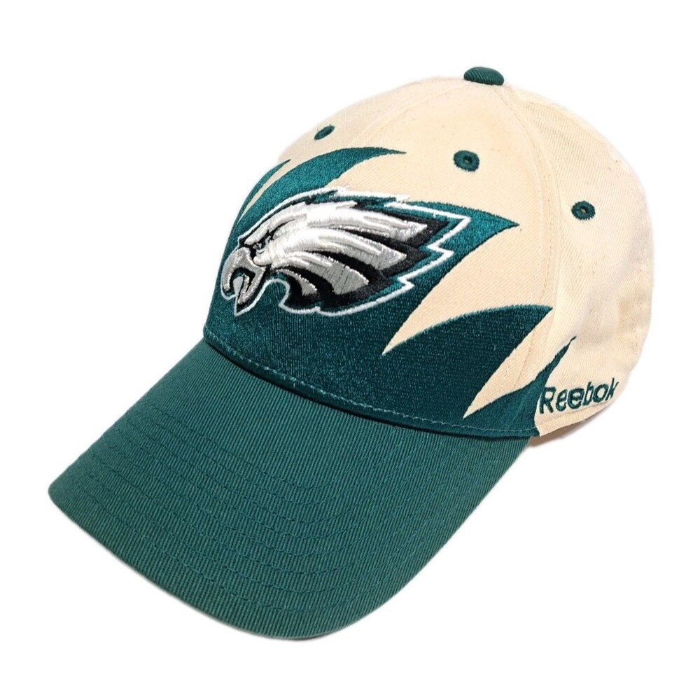 Philadelphia Eagles Sharktooth Retro Vintage Reebok Hat Cap Fitted Small/Medium